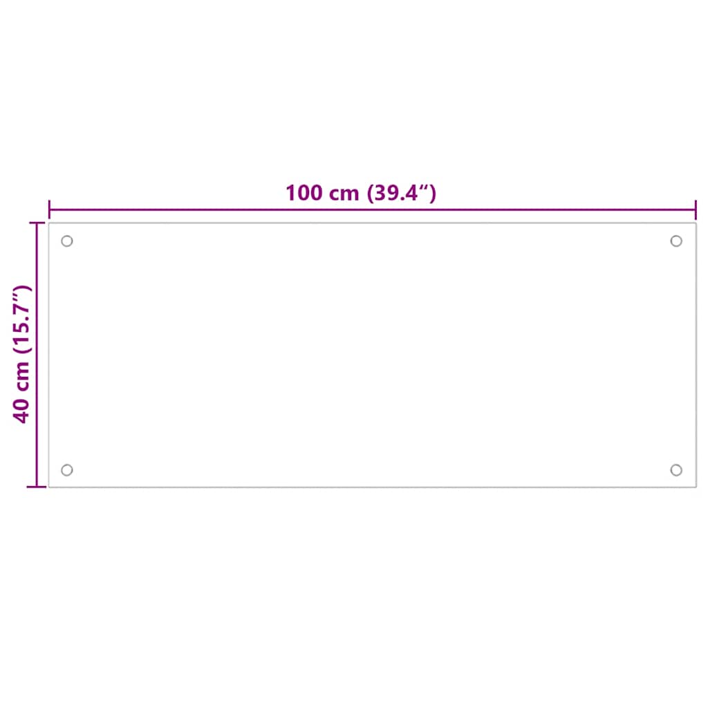 Paraschizzi per Cucina Trasparente 100x40 cm in Vetro Temperato - homemem39