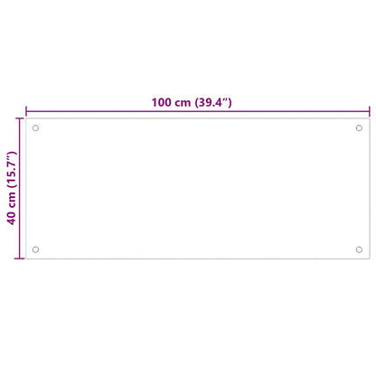 Paraschizzi per Cucina Trasparente 100x40 cm in Vetro Temperato - homemem39