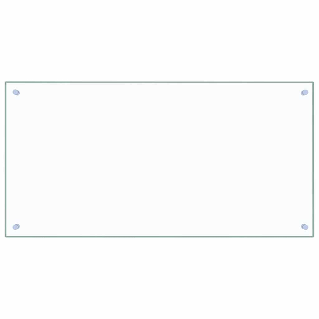 Paraschizzi per Cucina Trasparente 100x50 cm in Vetro Temperato - homemem39