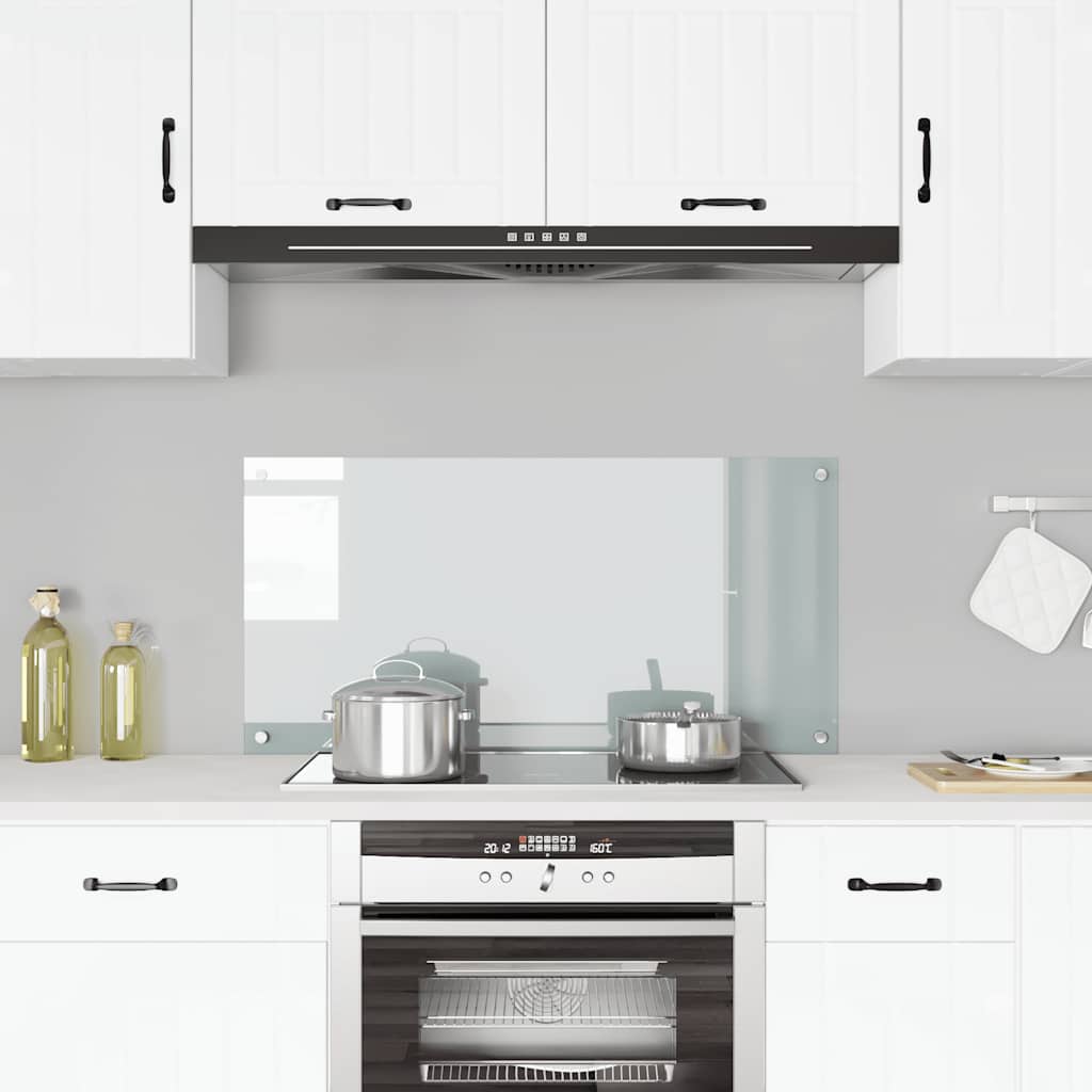 Paraschizzi per Cucina Trasparente 100x50 cm in Vetro Temperato - homemem39