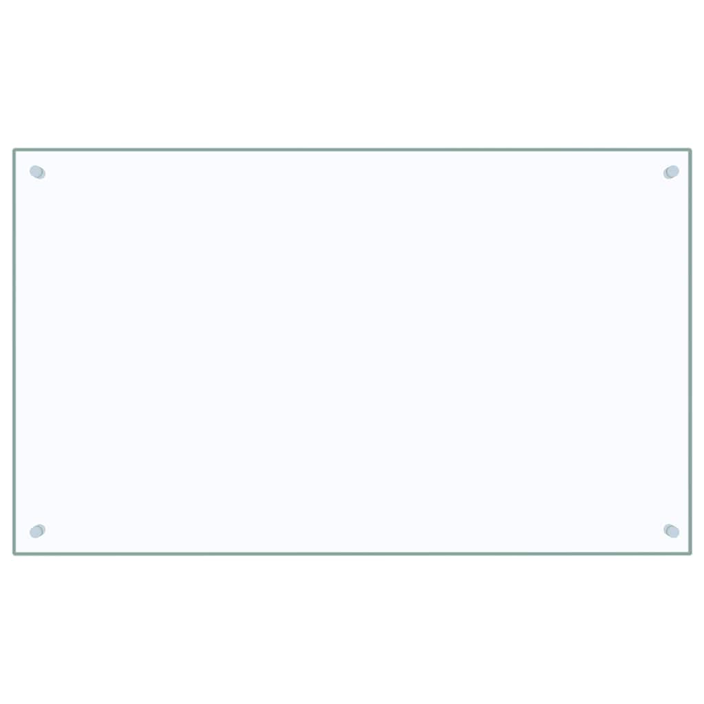 Paraschizzi per Cucina Trasparente 100x60 cm in Vetro Temperato - homemem39