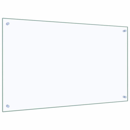 Paraschizzi per Cucina Trasparente 100x60 cm in Vetro Temperato - homemem39