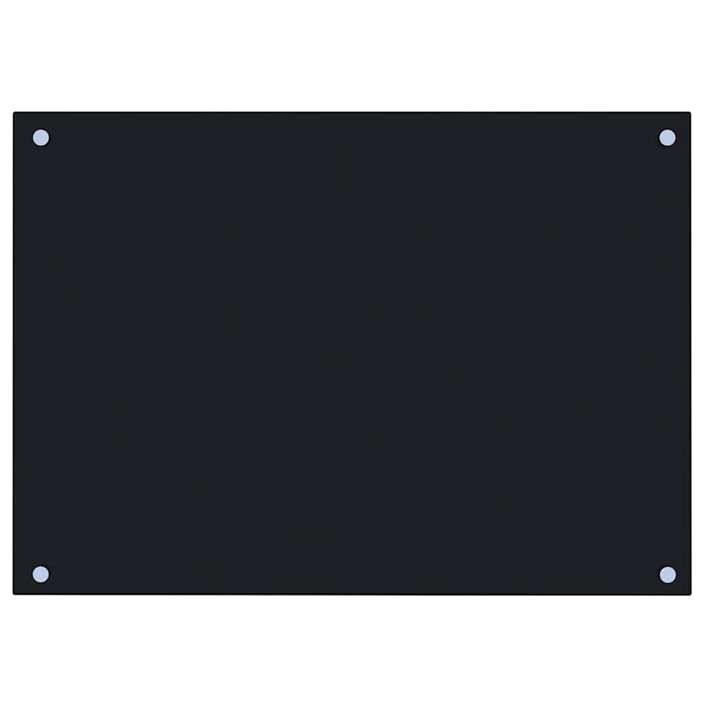 Paraschizzi per Cucina Nero 70x50 cm in Vetro Temperato - homemem39