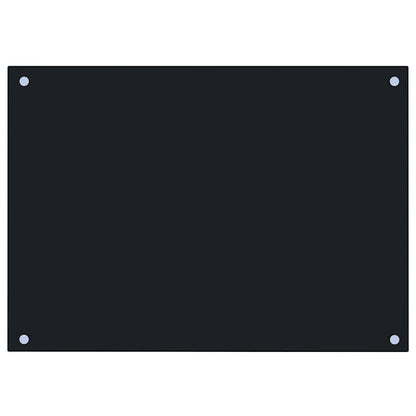 Paraschizzi per Cucina Nero 70x50 cm in Vetro Temperato - homemem39