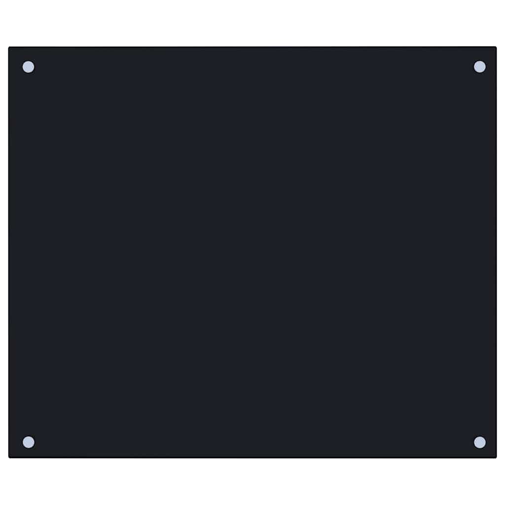 Paraschizzi per Cucina Nero 70x60 cm in Vetro Temperato - homemem39