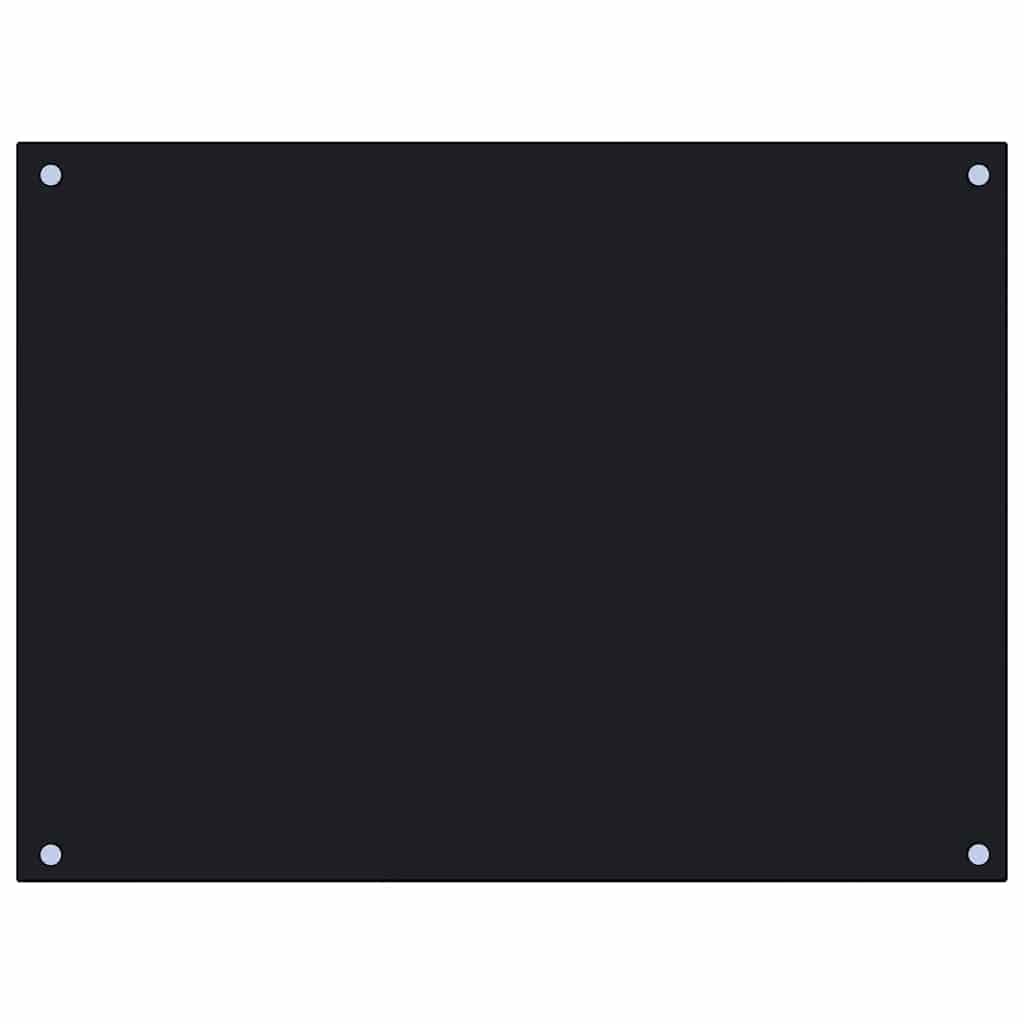 Paraschizzi per Cucina Nero 80x60 cm in Vetro Temperato - homemem39