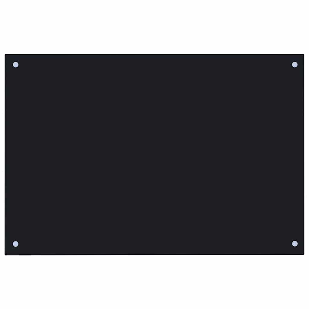 Paraschizzi per Cucina Nero 90x50 cm in Vetro Temperato - homemem39