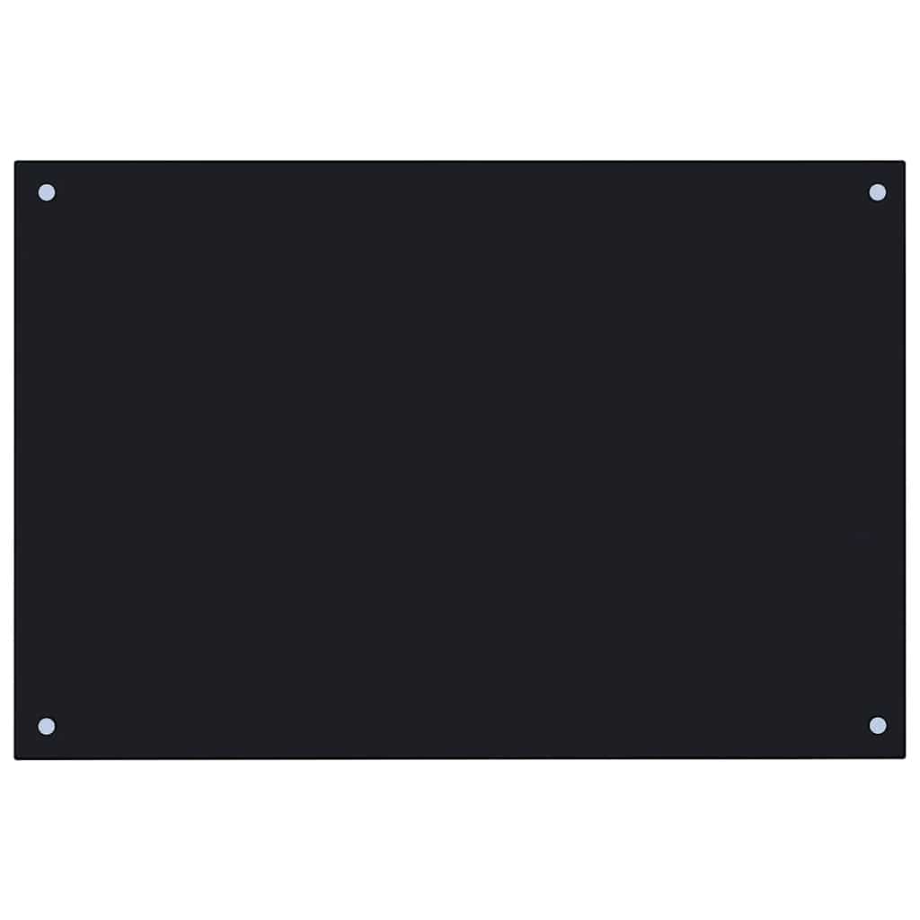 Paraschizzi per Cucina Nero 90x60 cm in Vetro Temperato - homemem39