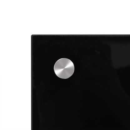 Paraschizzi per Cucina Nero 90x60 cm in Vetro Temperato - homemem39