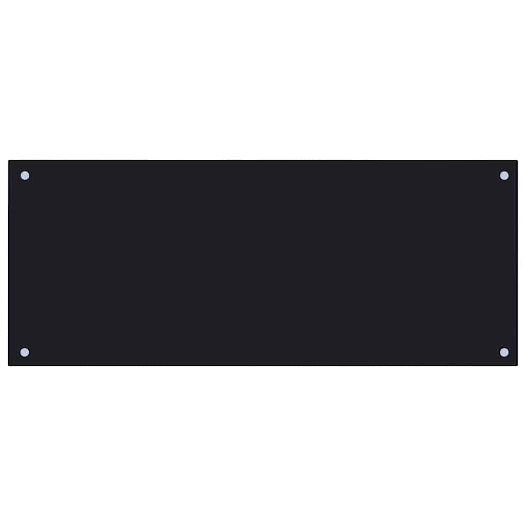 Paraschizzi per Cucina Nero 100x40 cm in Vetro Temperato - homemem39