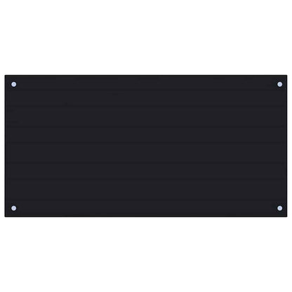 Paraschizzi per Cucina Nero 100x50 cm in Vetro Temperato - homemem39