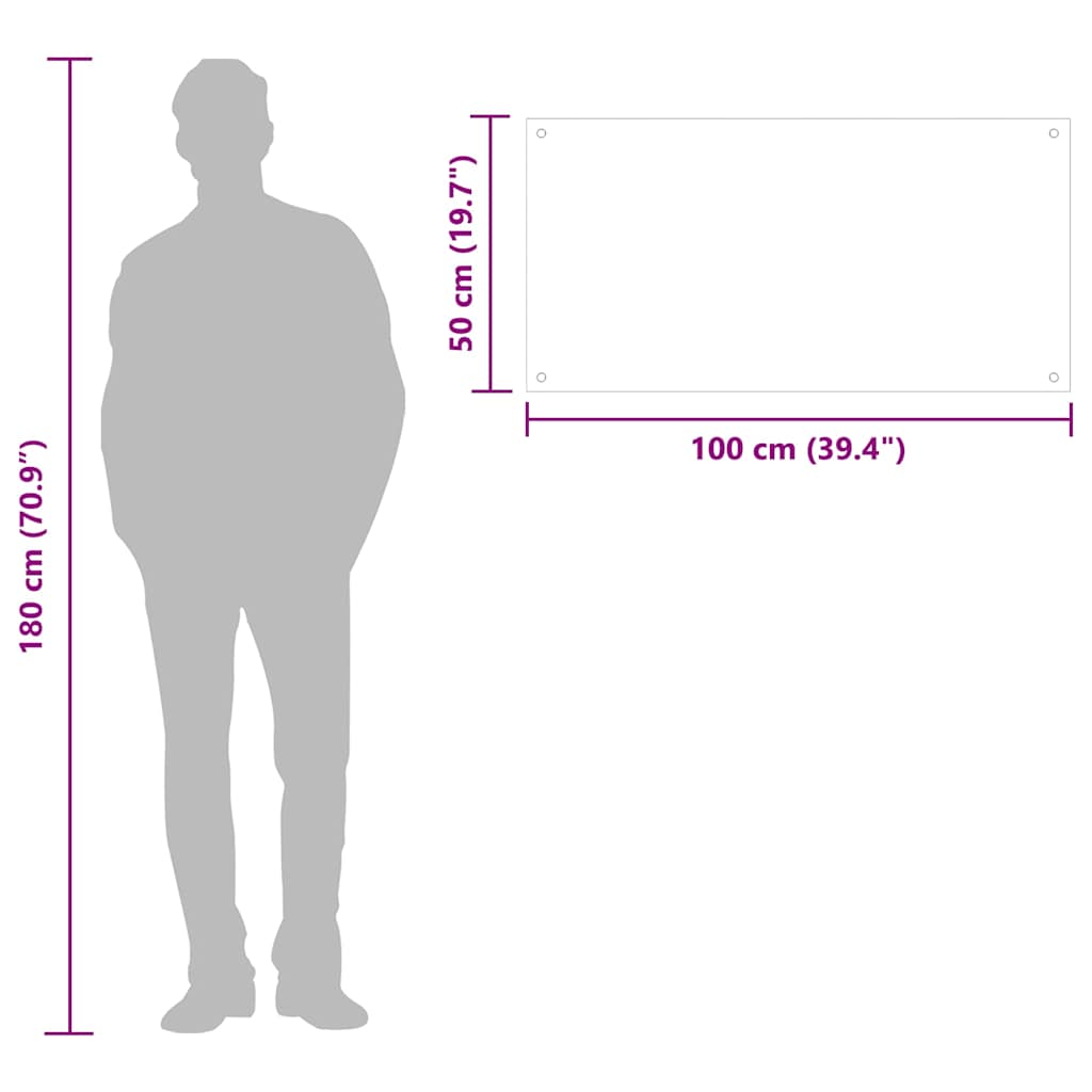 Paraschizzi per Cucina Nero 100x50 cm in Vetro Temperato - homemem39
