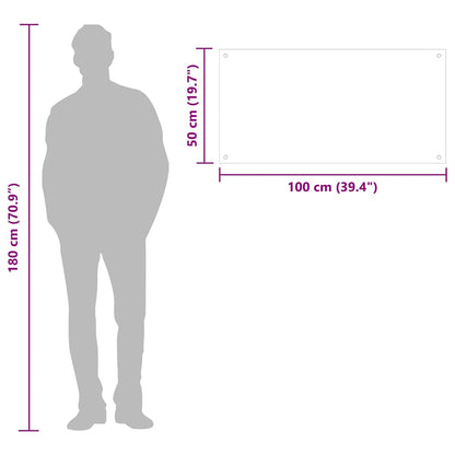 Paraschizzi per Cucina Nero 100x50 cm in Vetro Temperato - homemem39