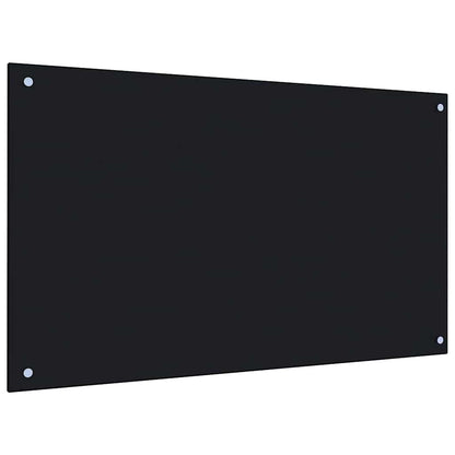 Paraschizzi per Cucina Nero 100x60 cm in Vetro Temperato - homemem39