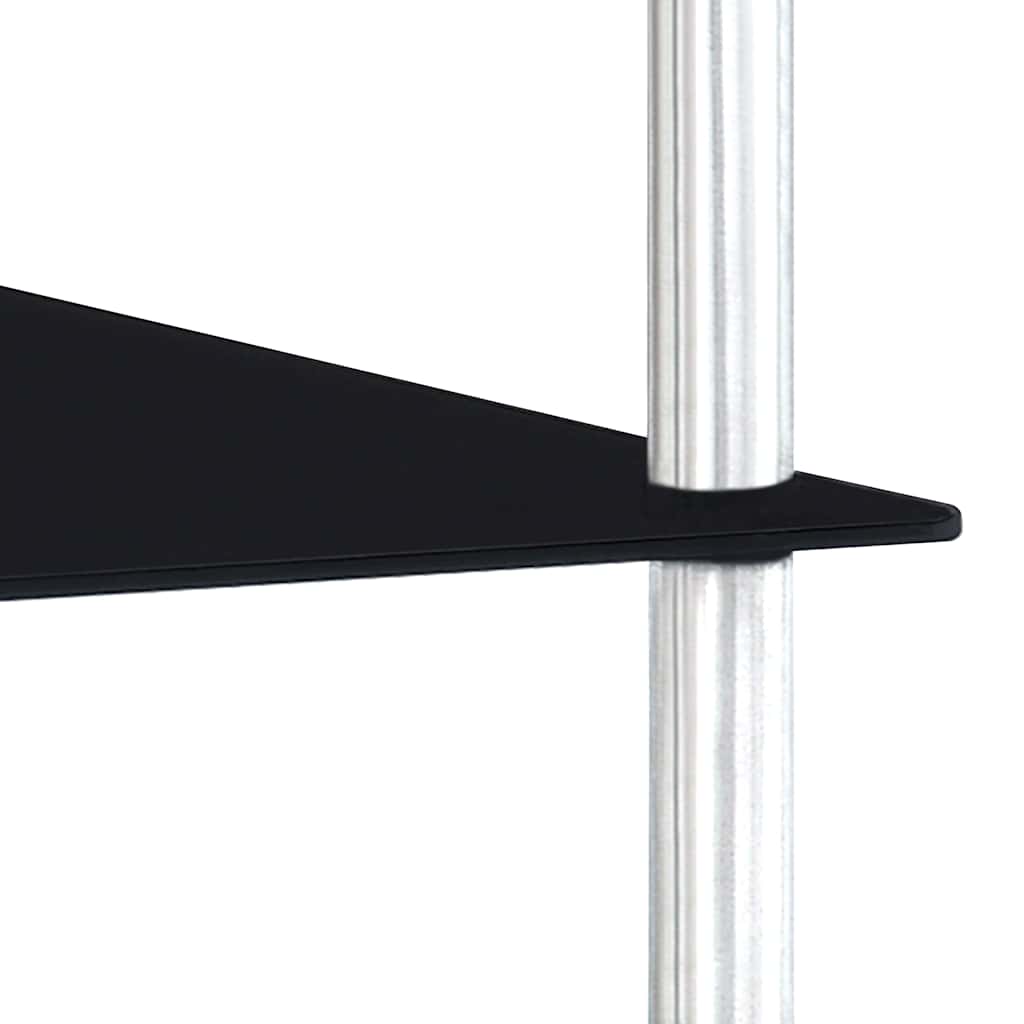 Scaffale a 2 Livelli Nero 40x40x47cm in Vetro Temperato | homemem39