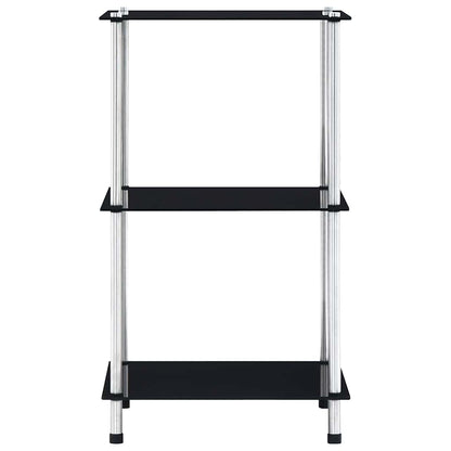 Scaffale a 3 Livelli Nero 40x40x67 cm in Vetro Temperato | homemem39