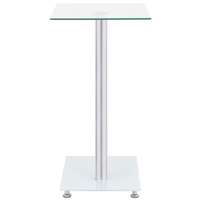 Tavolino Laterale a U Trasparente 45x30x58cm in Vetro Temperato | homemem39
