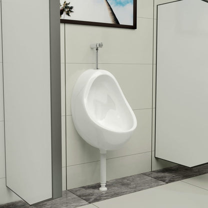 Orinatoio Sospeso con Sciacquone in Ceramica Bianco - homemem39