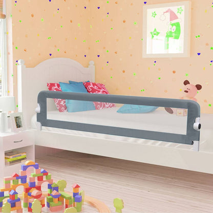 Sponde Letto di Sicurezza Bambini Grigio 180x42cm Poliestere - homemem39