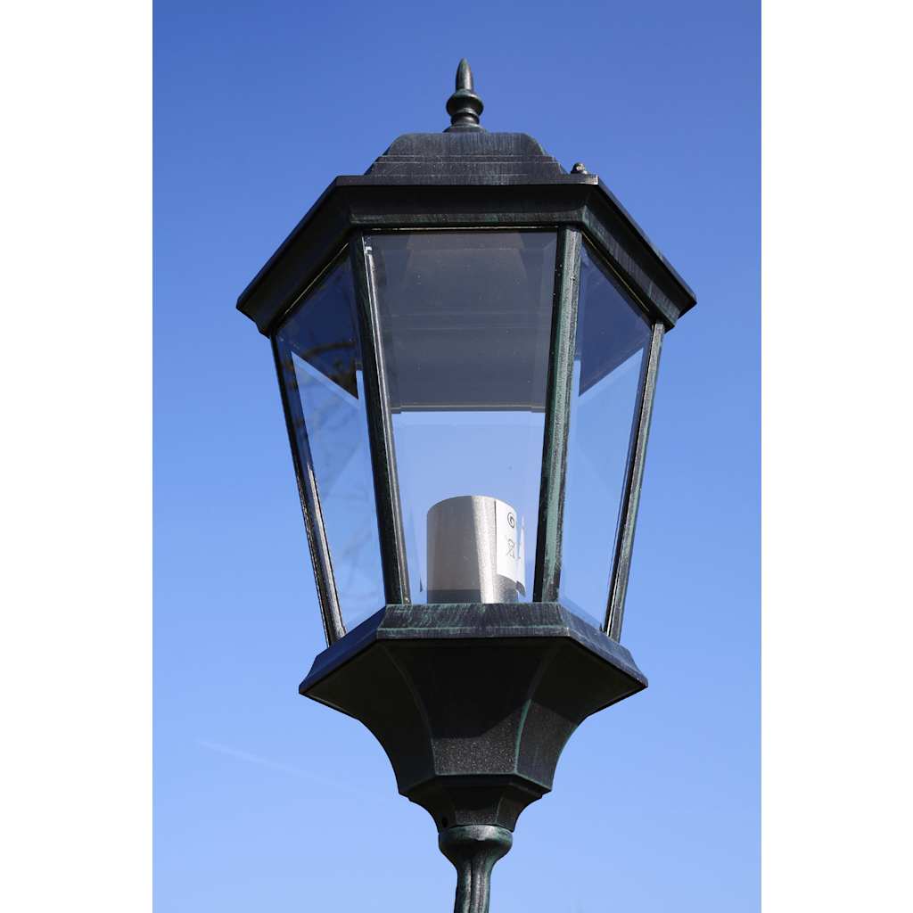 Lampione da Giardino 3 Bracci 230 cm Verde Scuro/Nero Aluminio | homemem39