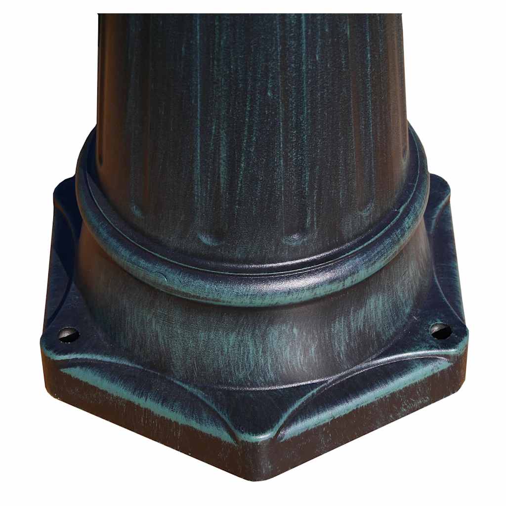 Lampione da Giardino 3 Bracci 230 cm Verde Scuro/Nero Aluminio | homemem39