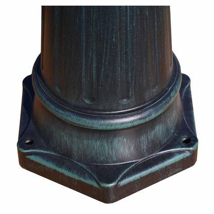 Lampione da Giardino 3 Bracci 230 cm Verde Scuro/Nero Aluminio | homemem39