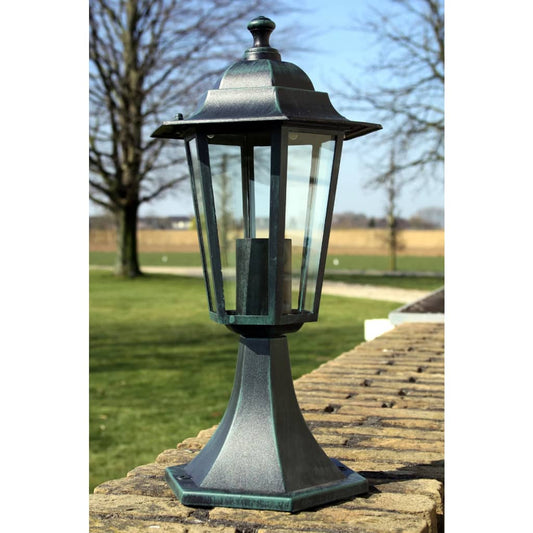 Dark Green/Black Garden Lamp in Aluminium