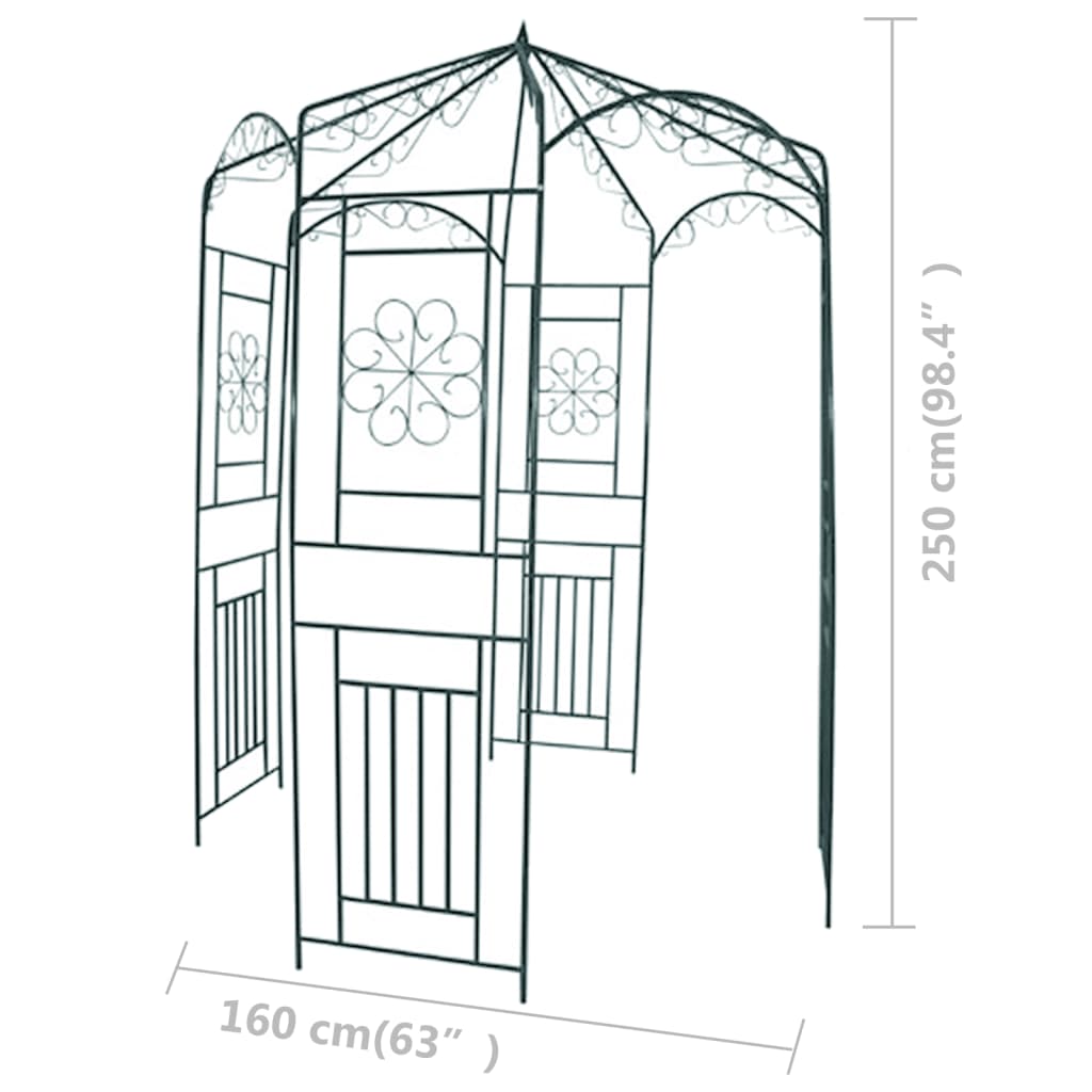 Arco da Giardino 250 cm Verde Scuro | homemem39