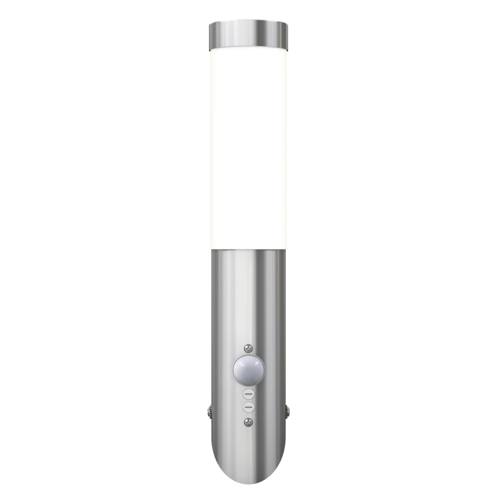 Lampioncino moderno in acciaio inox, sensore di movimento | homemem39