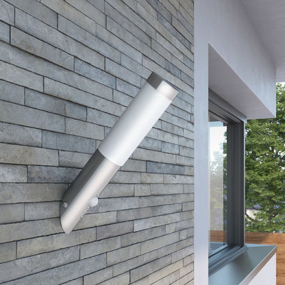 Lampioncino moderno in acciaio inox, sensore di movimento | homemem39