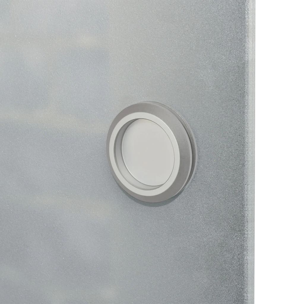 Porta Scorrevole in Vetro e Alluminio 178 cm Argento