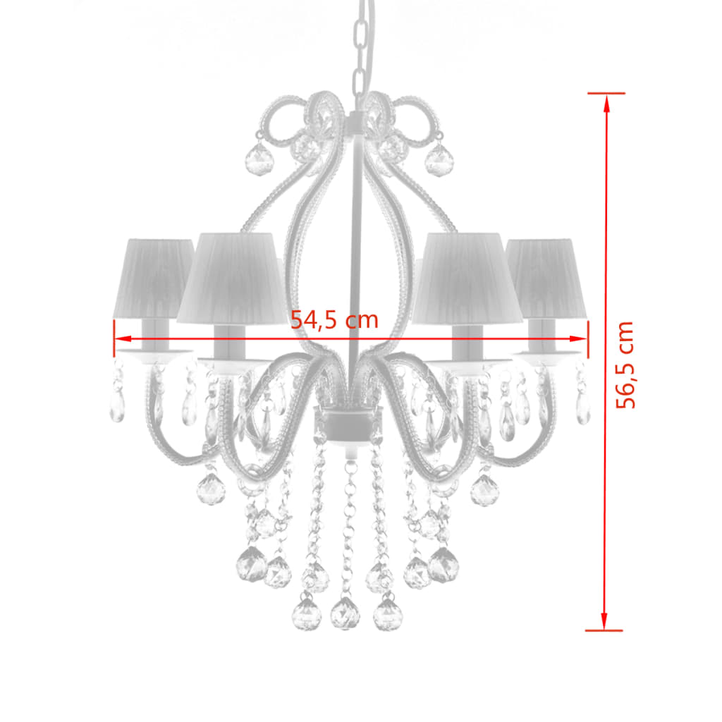 Lampadario con 2300 Cristalli Bianchi