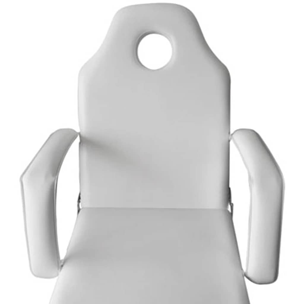 Lettino da Massaggio Portatile in Similpelle 185x78x76cm Bianco | homemem39