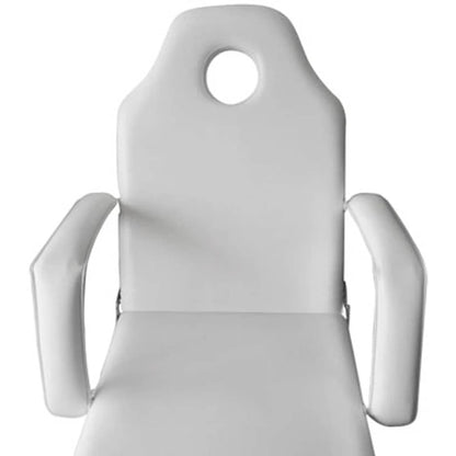 Lettino da Massaggio Portatile in Similpelle 185x78x76cm Bianco | homemem39