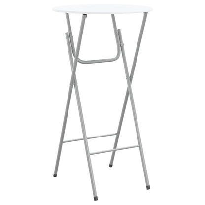 Tavoli da Bar Set 4 pz con Ripiano in MDF Bianco
