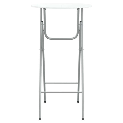 Tavoli da Bar Set 4 pz con Ripiano in MDF Bianco