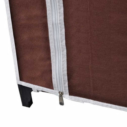 Armadio Guardaroba in Tessuto Marrone