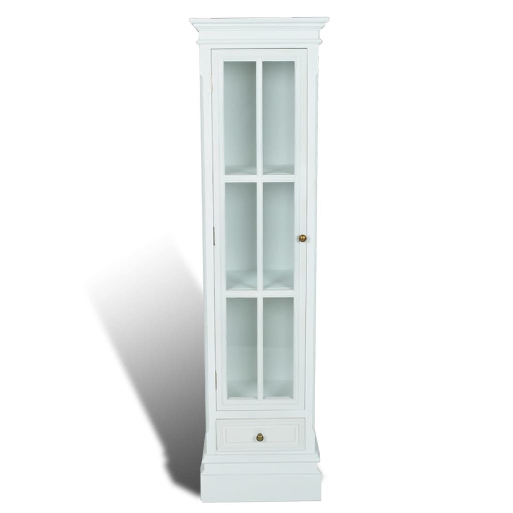 Armadietto con Libreria Elegante con 3 Scaffali Bianco in Legno - homemem39