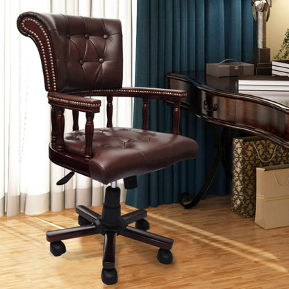 Sedia da Ufficio Girevole Marrone | homemem39