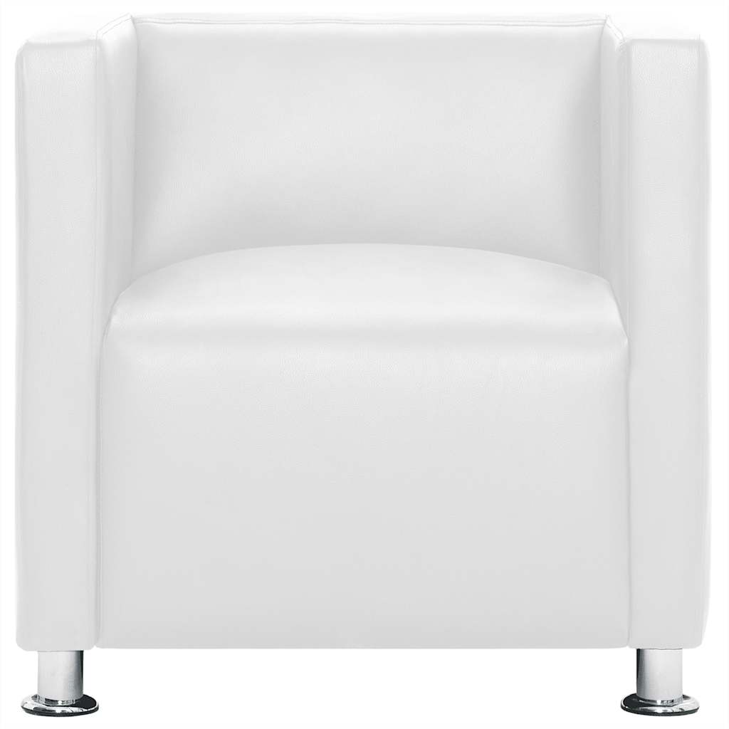 Poltrona a Pozzetto Bianca in Similpelle | homemem39