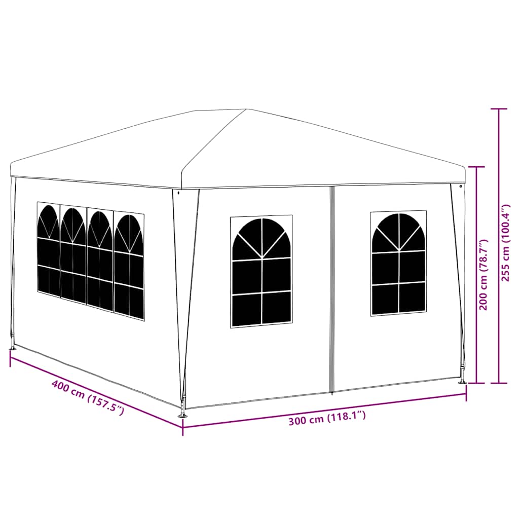 Tenda per Feste 3x4 m Bianca | homemem39