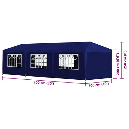 Tenda per Feste 3x9 m Blu - homemem39