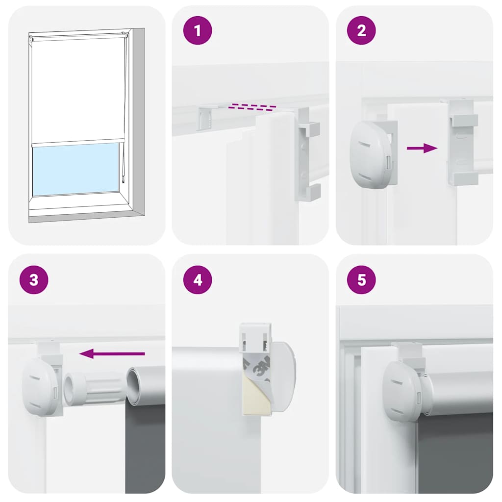 Tenda a Rullo Oscurante 140 x 230 cm Grigio - homemem39