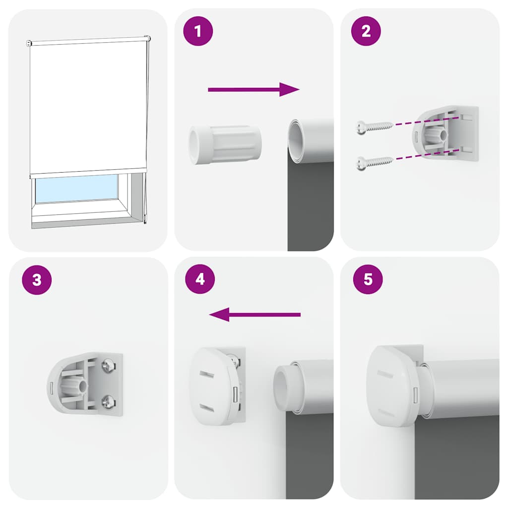 Tenda a Rullo Oscurante 140 x 230 cm Grigio - homemem39