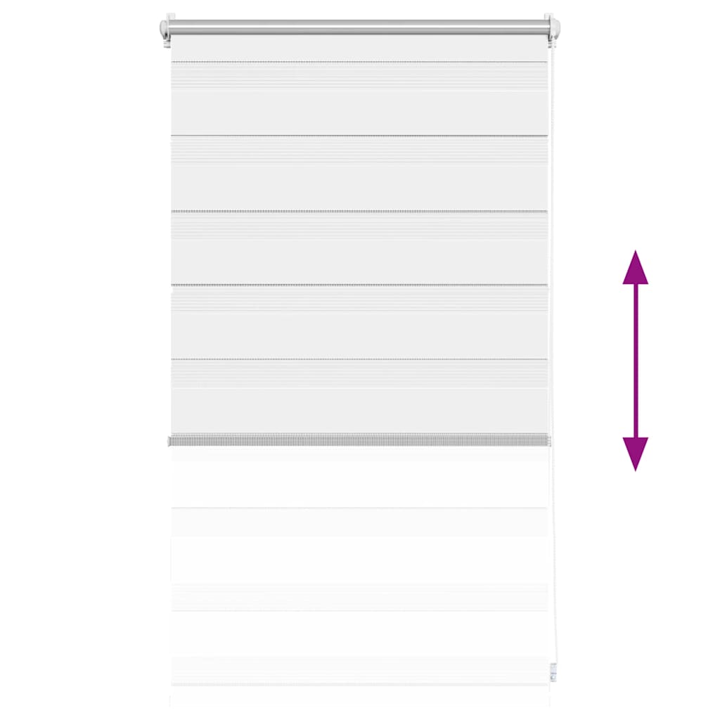 Tenda Oscurante a Rullo Zebra 50 x 100 cm Bianca - homemem39