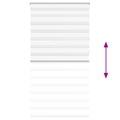 Tenda a Rullo Oscurante Zebra 120x230 cm Bianca - homemem39