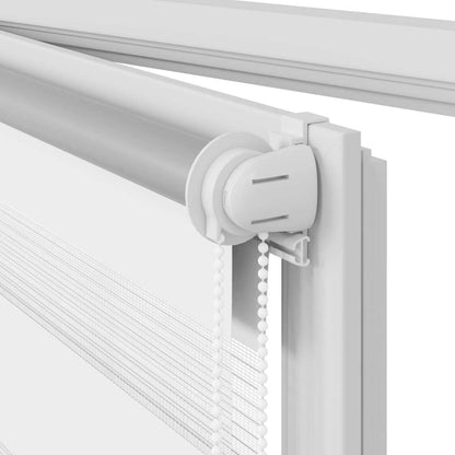 Tenda a Rullo Oscurante Zebra 120x230 cm Bianca - homemem39