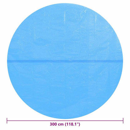 Pellicola Galleggiante Solare PE Rotonda 300 cm per Piscina Blu