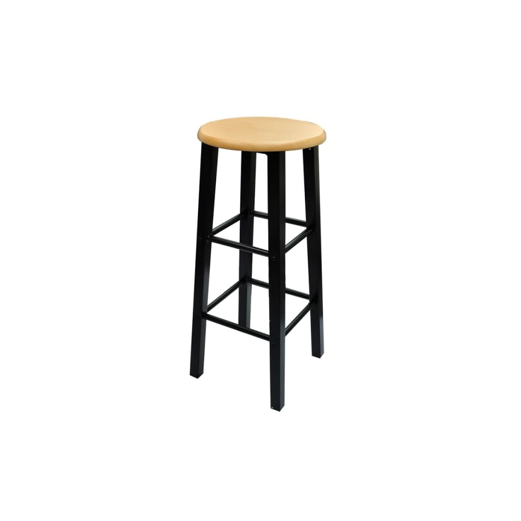 Set Tavolo da Pranzo / Bar e Sedie in Legno e Acciaio Marrone - homemem39