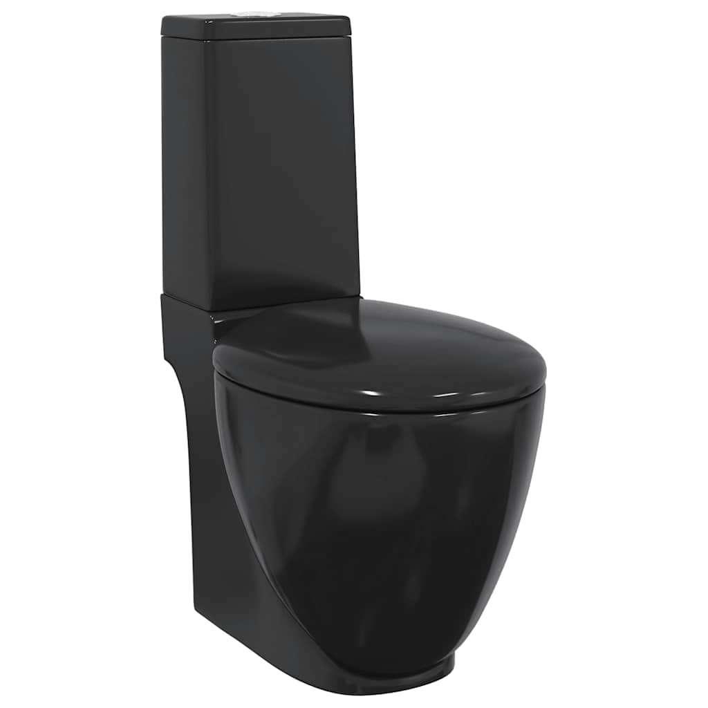 Vaso WC in Ceramica con Scarico Dietro Nero